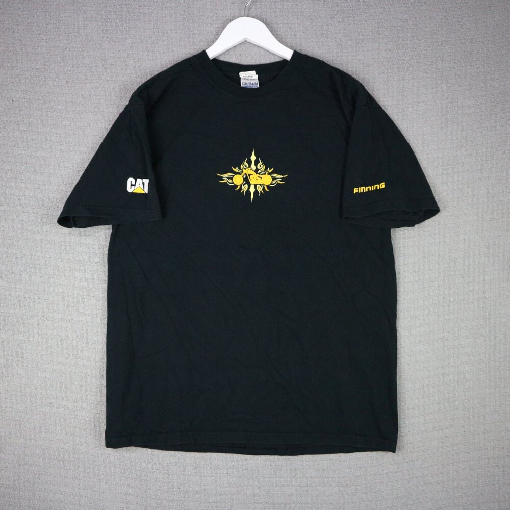 Cat Chopper Motorcycle Tee Mens Large Gildan  VIntage